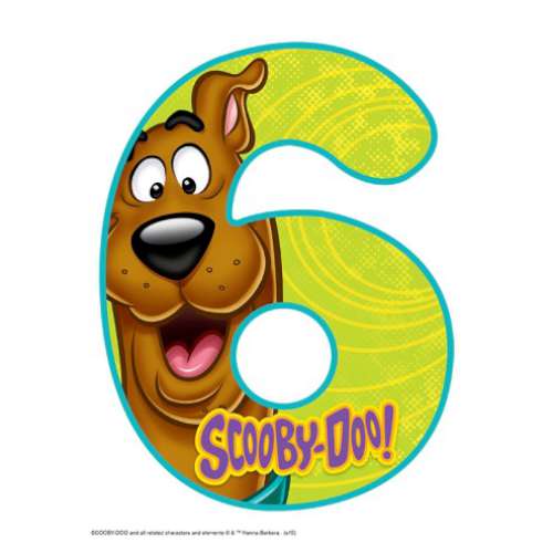 Scooby Doo Number 6 Edible Icing Image - Click Image to Close